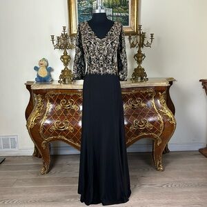 Meier Collection mother of bride embroidery formal evening dress